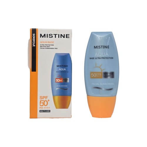 واقي شمس للوجه ميستين أكوا بيس بحماية فائقة - MISTINE AQUA BASE ULTRA PROTECTION Facial Sunscreen SPF 50+
